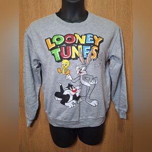 Looney Tunes Women's Crewneck Sweater - Gray